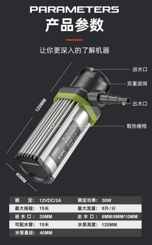德国芝浦12v小水泵抽水机泵家用微型吸水潜水泵220v水钻水泵专用
