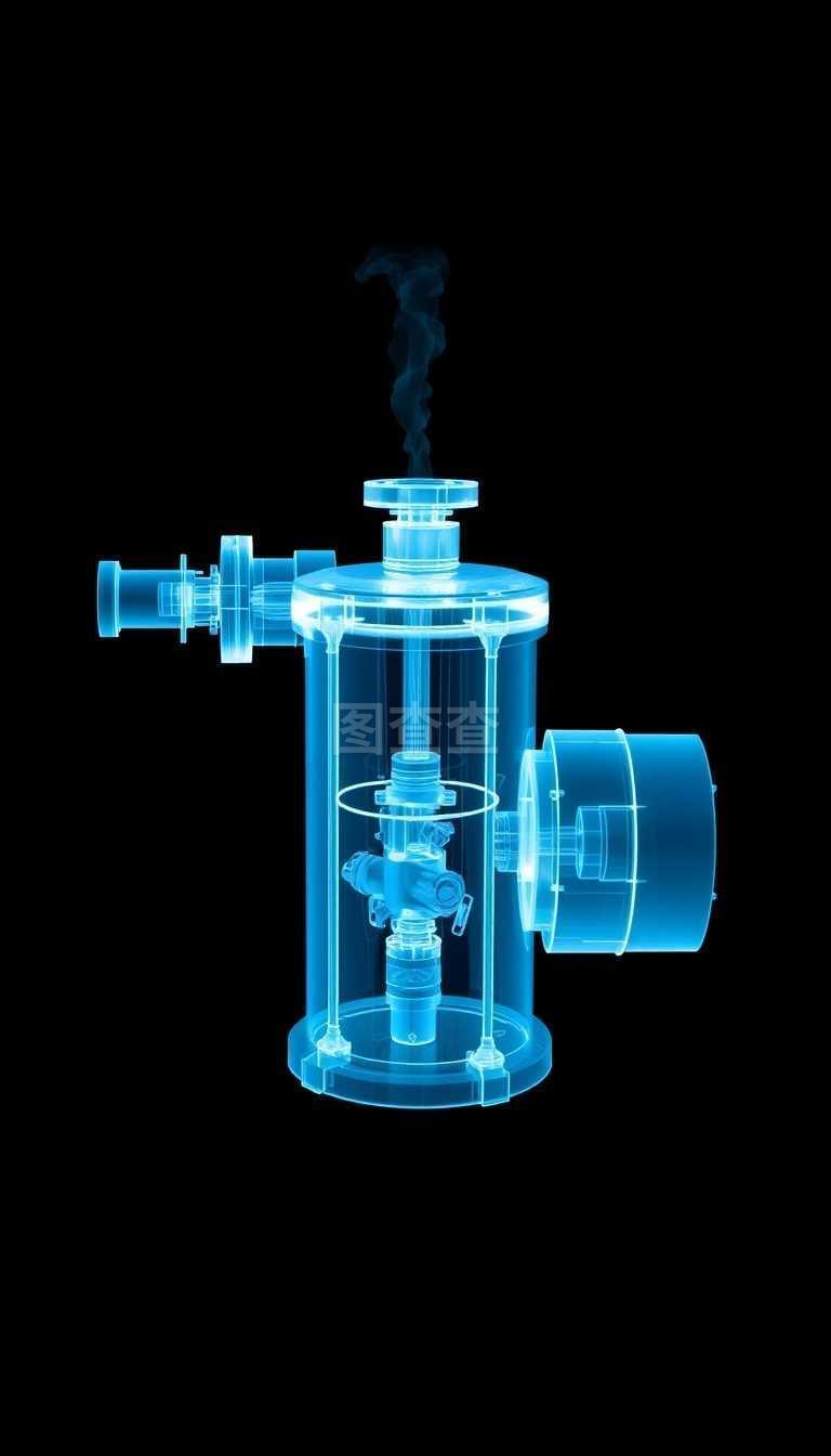 水泵X射线渲染 透视工业心脏的力学之美